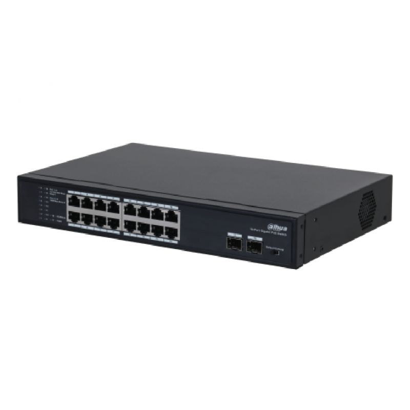Dahua PFS3218-16GT-135 PoE Switch 16 Gigabit ports + 2 Uplink…
