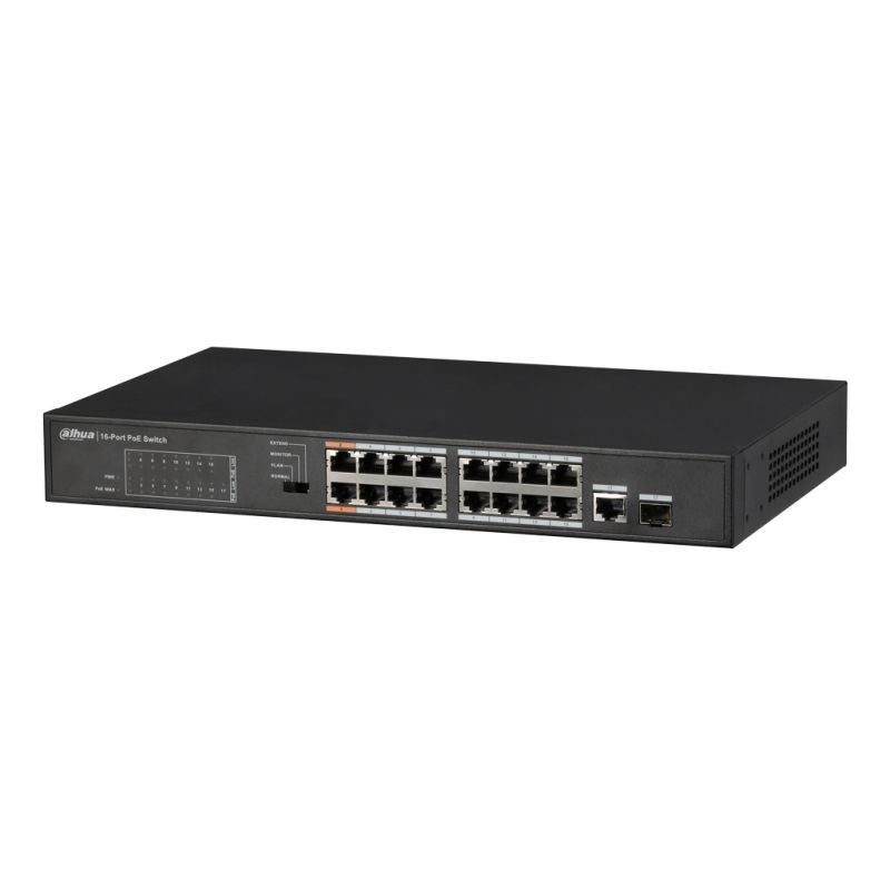 Dahua PFS3117-16ET-135 Switch PoE 16 ports 10/100 + 1 Combo…