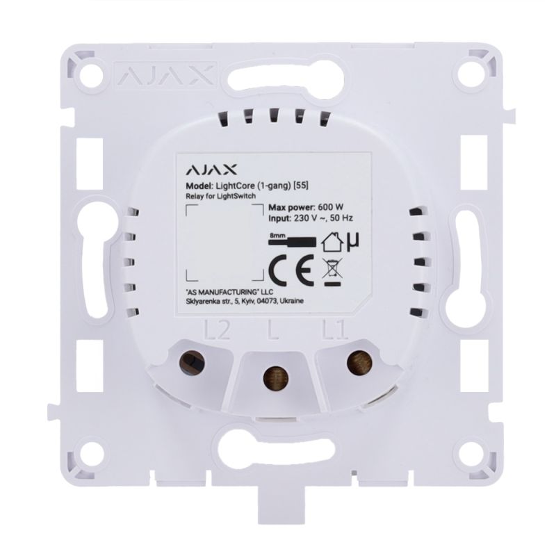 Ajax AJ-LIGHTCORE-1G - Relé para interruptor de luz inteligente simple,…