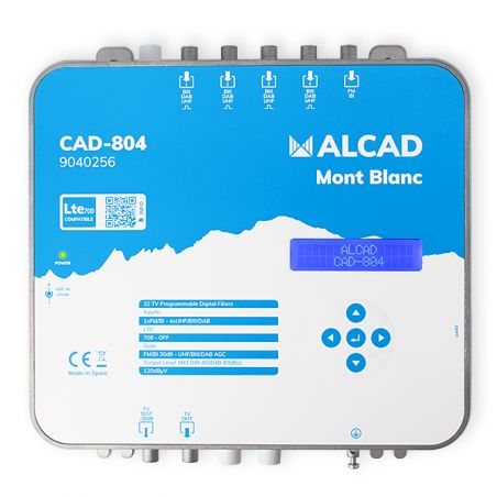 Alcad CAD-804 Amp dig prog 4xuhf/biii-bi/fm mont blanc