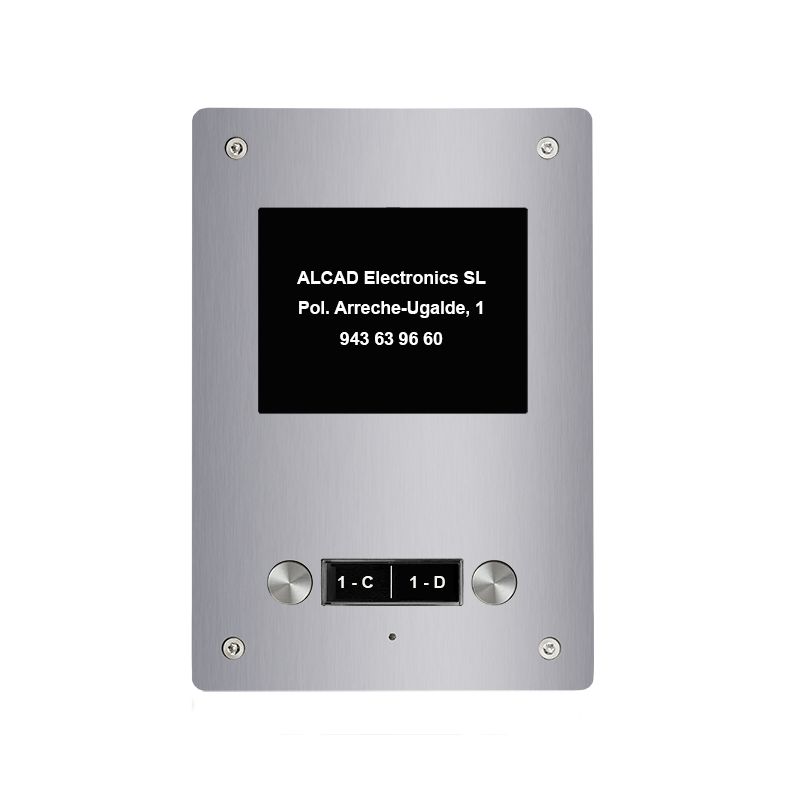 Alcad PTD-64201 Extension 1 puls. doble placa aloi