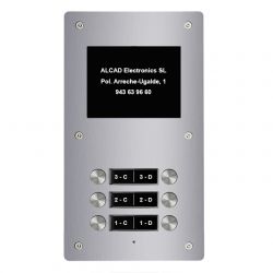 Alcad PTD-64203 Extension 3 puls. dobles placa aloi