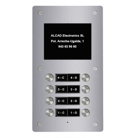 Alcad PTD-64204 Extension 4 puls. dobles placa aloi