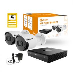 Golmar KIT-2BHVR2E KIT-2BHVR2E WITH DVR AND TWO BULLET AOC. WIRED VIDEO SURVEILLANCE KIT WITH 2 BULLETS