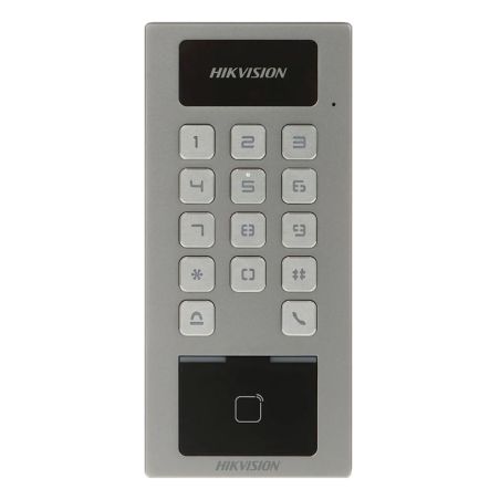 Hikvision DS-K1T502DBWX - Control de acceso, Tarjeta MF/MF DESFire y PIN, 10.000…