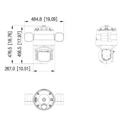 Dahua TPC-SDA8441-B25 Dome PTZ térmica IP híbrida 400*300 25mm…