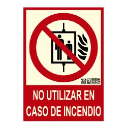 Implaser EX221N-A4 Sign do not use in case of fire 29.7x21cm