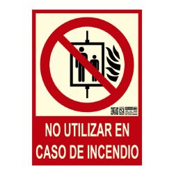 Implaser EX221N Sign do not use in case of fire 21x15cm