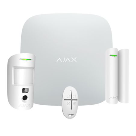 Ajax AJ-STARTERKIT-CAM-4G-W - Kit de alarme profissional, Certificado Grau 2,…