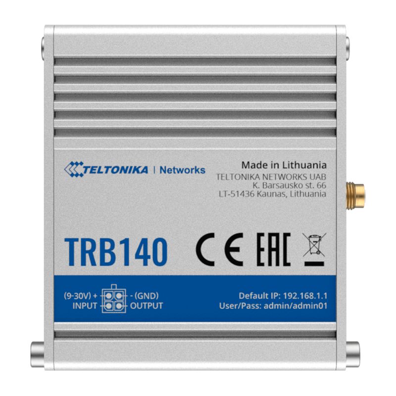 Teltonika TK-TRB140 - Teltonika Gateway 4G Industrial, 4G Cat 4 / 3G / 2G,…