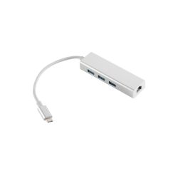 Doca USB-C 2 em 1, Hub, LAN