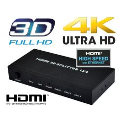 Distribuidor Splitter HDMI 1x4 (1 entrada 4 salidas) 3Dfull