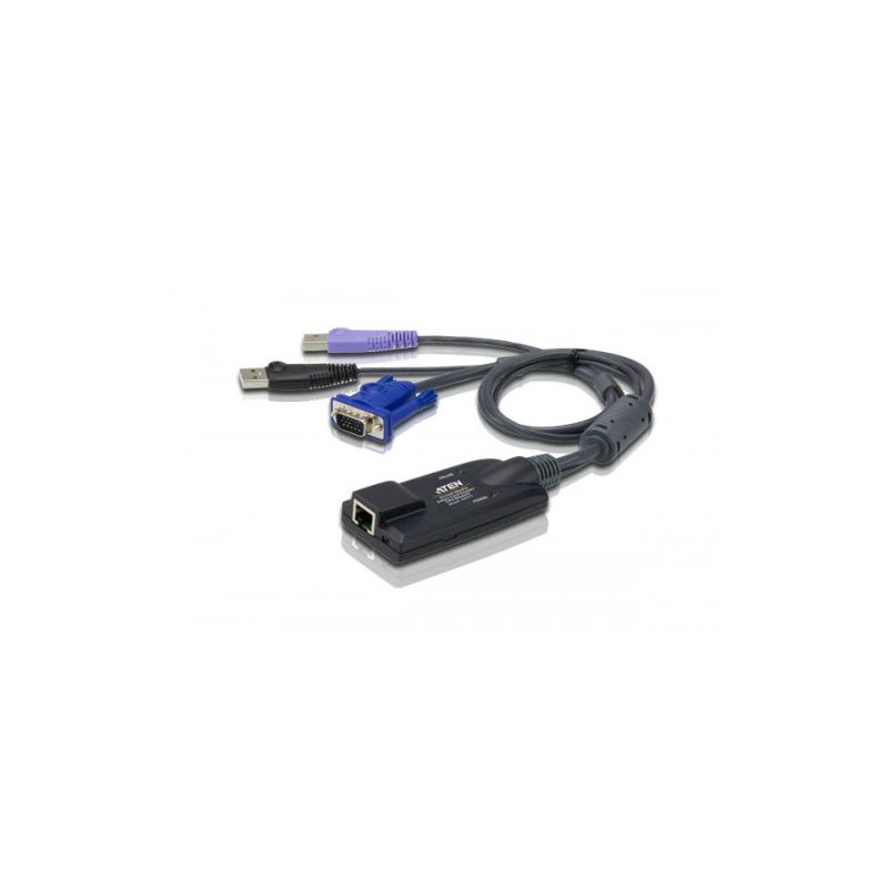 ATEN KA7177-AX El cable adaptador KVM KA7177 se conecta a los puertos de la tarjeta gráfica y USB…