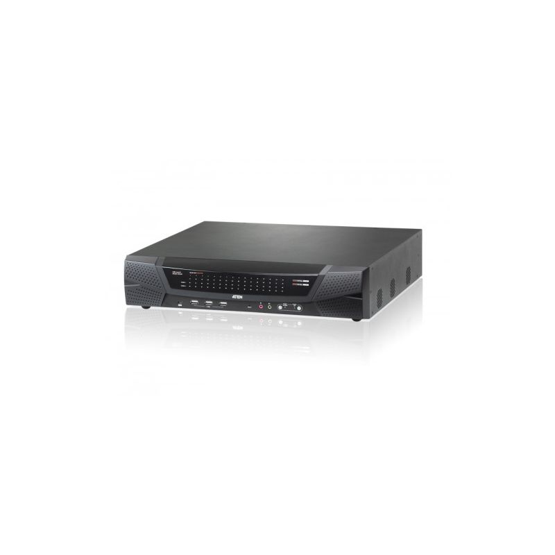 ATEN KN8164V-AX-G Switch KVM sobre IP de 64 portas e 9 barramentos com suporte para áudio e mídia…