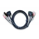 ATEN 2L-7D02UI Aten Cable KVM DVI-I single link USB de 1,8 m