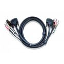 ATEN 2L-7D02UD Câble KVM USB DVI-D double liaison Aten de 1,8 m