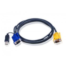 ATEN 2L-5206UP Attention 2L5206UP. Cable length: 6 m, Video port type: VGA, Product colour: Black