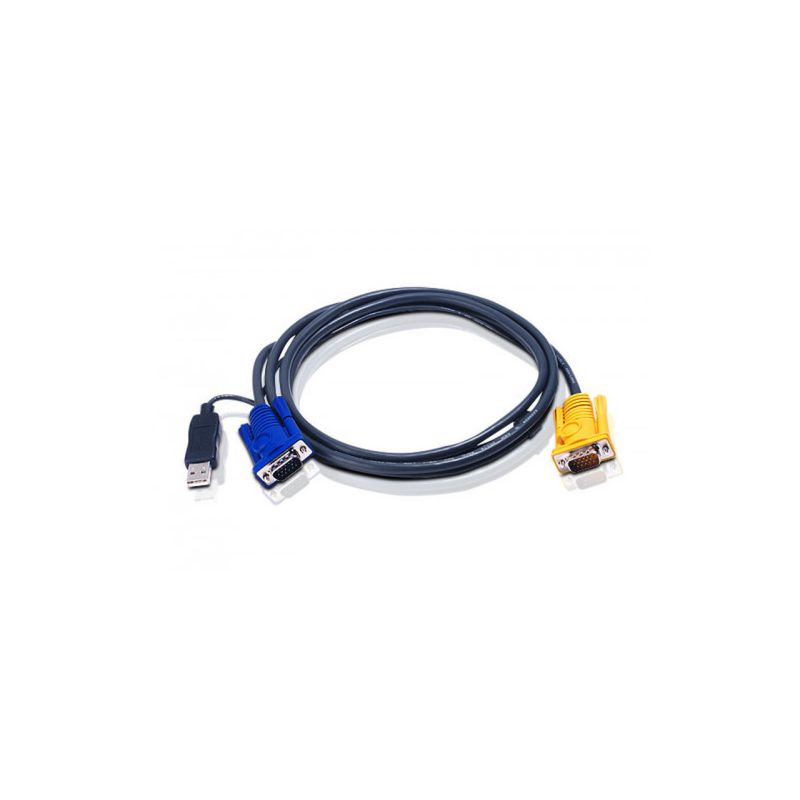 ATEN 2L-5206UP Attention 2L5206UP. Cable length: 6 m, Video port type: VGA, Product colour: Black