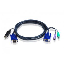 ATEN 2L-5503UP Attention 2L5503UP. Cable length: 3 m, Video port type: VGA, Product colour: Black