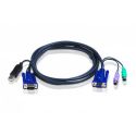 ATEN 2L-5503UP Attention 2L5503UP. Cable length: 3 m, Video port type: VGA, Product colour: Black
