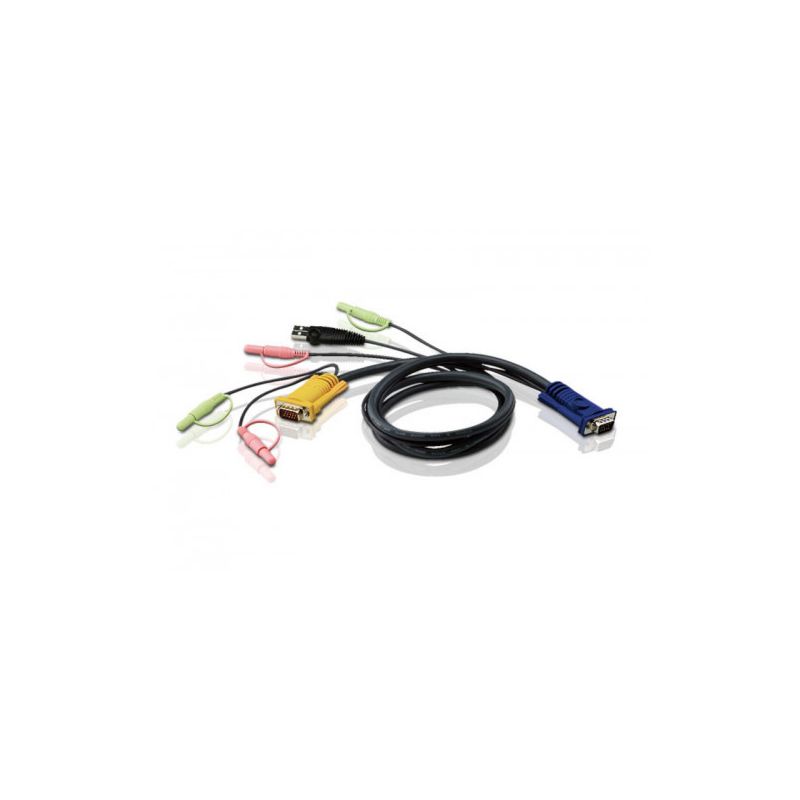 ATEN 2L-5303U Aten Cable KVM USB con audio y SPHD 3 en 1 de 3 m