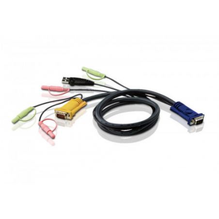 ATEN 2L-5303U Aten Cable KVM USB con audio y SPHD 3 en 1 de 3 m