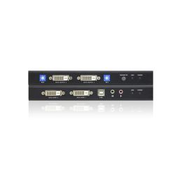 ATEN CE604-AT-G The CE604 is a KVM extender for USB input devices and two DVI displays that allows…