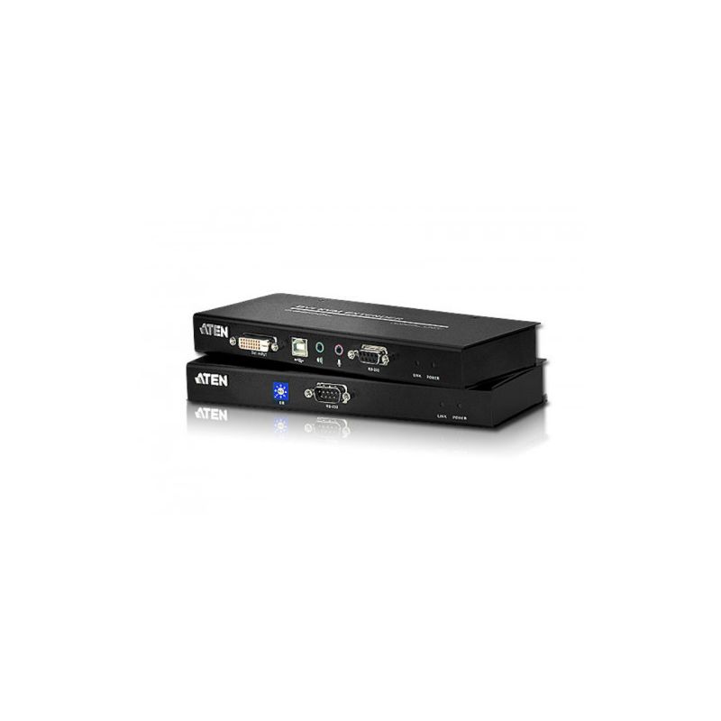 ATEN CE600-AT-G The CE600 is a KVM extension for USB and DVI graphics consoles with RS-232 serial…