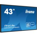 IIYAMA LE4341UHS-B1 Instalada en un bisel delgado, la iiyama LE4341UHS es una pantalla de…