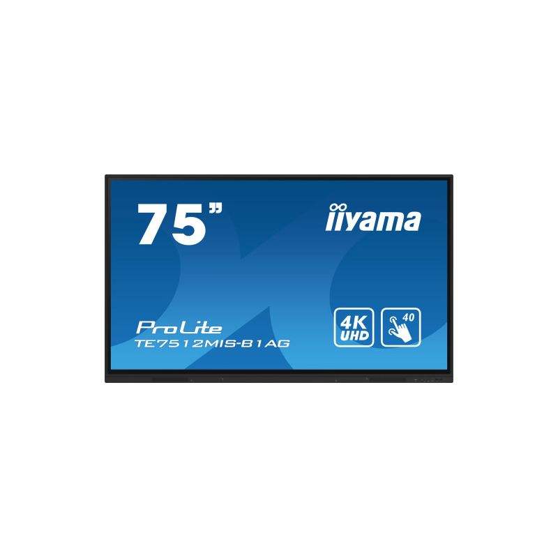 IIYAMA TE7512MIS-B1AG iiyama PROLITE. Design do produto: Tela plana para sinalização digital