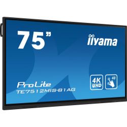 IIYAMA TE7512MIS-B1AG iiyama PROLITE. Design do produto: Tela plana para sinalização digital