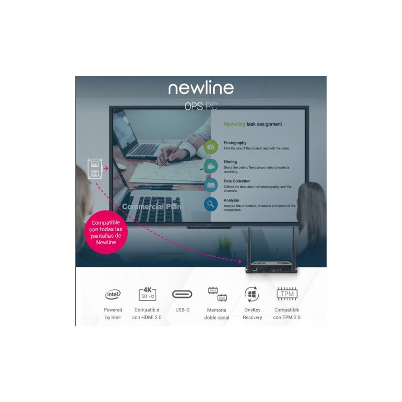 NEWLINE WB5B820W Los OPS PC de Newline son ordenadores para las pantallas Newline que se integran…