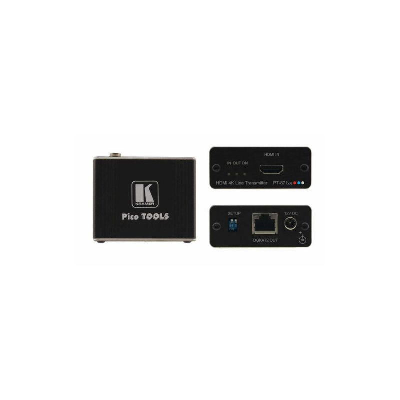 KRAMER 50-8038901190 Kramer PT-871XR 4K HDR HDMI Compact PoC Transmitter is a high-performance,…