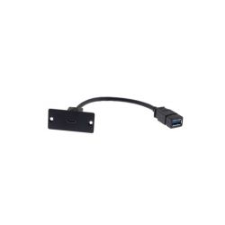KRAMER 80-00026499 WU - Placa de parede CA com conector USB Tipo C na frente e cabo de 12 cm com…