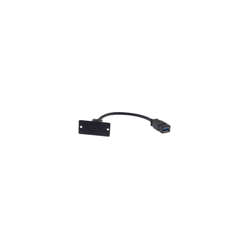 KRAMER 80-00026499 WU − CA wall plate con un conector USB de tipo C en la parte frontal y un…