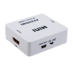 Conversor AV 3xRCA (audio+video) a HDMI, reescala a 1080p,  alimentado por USB