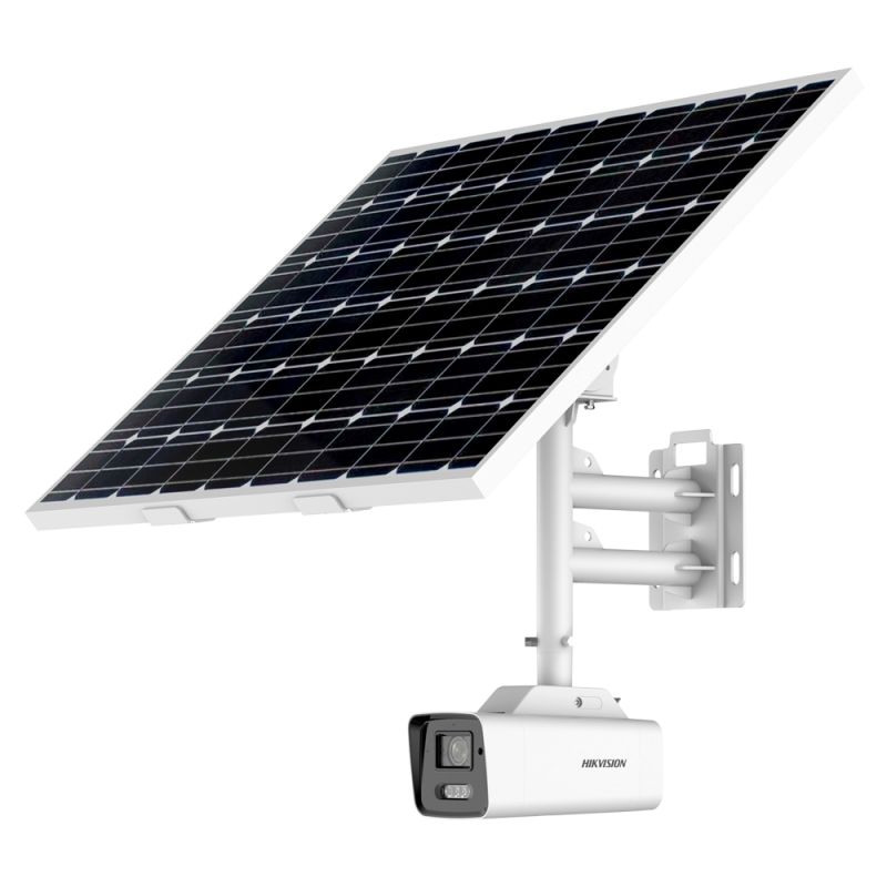 Hikvision Solutions DS-2XS6A87G1-L/C32S80(4mm) -  Caméra IP Solar Bullet 4G, Résolution 8 Mpx…