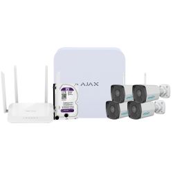 Ajax AJ-NVRKIT108B-2W - Kit de videovigilancia Ajax, Grabador Ajax de 8…