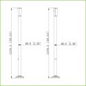 Dahua ITSZJ-1101-12 1.2m white aluminum pole for ITC2xxx-O4…