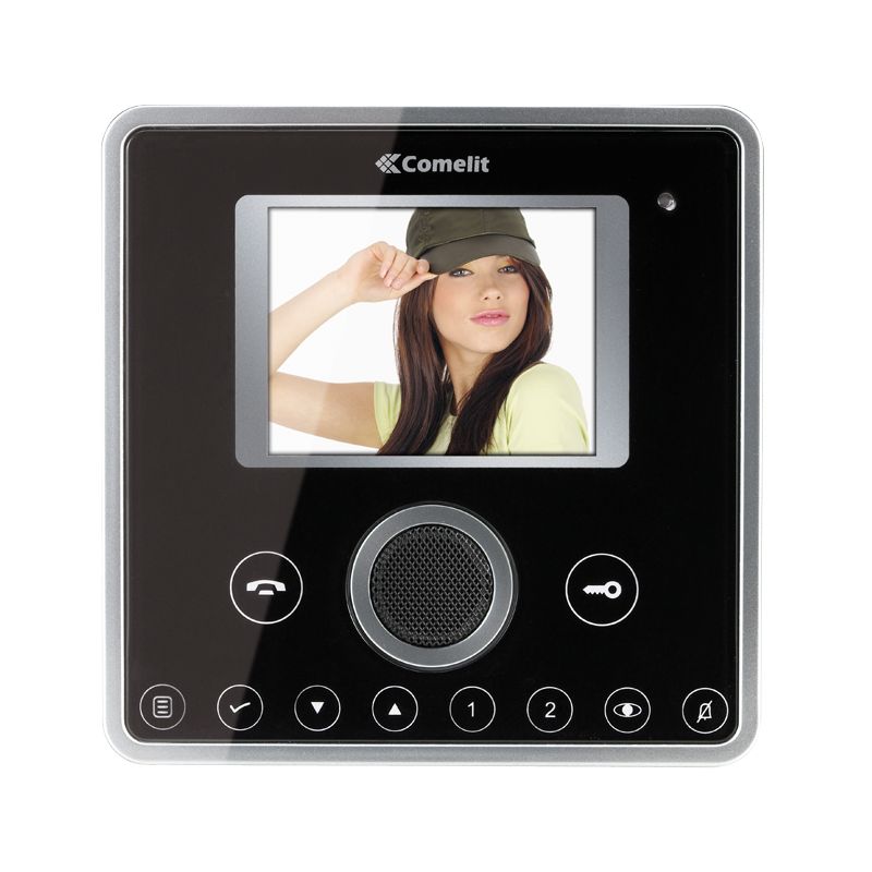 Comelit comelit-6202B PLANUX COLOR HANDS-FREE MONITOR WITH 8 PULS. FOR VIP-BLACK