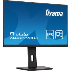 IIYAMA XUB2793HS-B6 27" Full HD IPS monitor with 3 borderless sides, perfect for multi-monitor…
