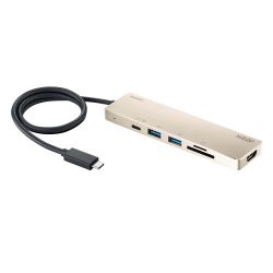 ATEN UH3239-AT A docking station USB-C multiporta compacta UH3239 com gateway de distribuição de…