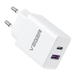 Veger VG-VLS302U - VEGER, USB charger, Power 30W, Fast charging, USB-A…
