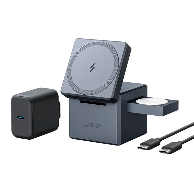 Anker ANK-CUBE-3-IN-1-G - Anker, Cargador inalámbrico 3 en 1, Tecnología…