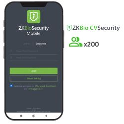 Zkteco ZK-SOF-BIOCV-MBAPP-200EMP - Licencia APP de ZKBio CVSecurity, Capacidad 200…