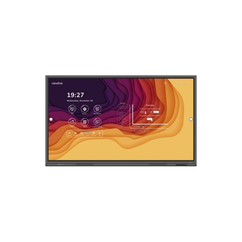 NEWLINE TT-8623QCA TT-8623Q -86" touch monitor, Android 13, Multi user, 2x20W Speakers, Wifi 6 +…