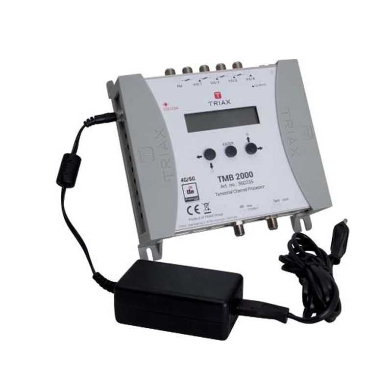 Triax TMB 2000 Amplificador programável central 4 entradas VHF / UHF + 1FM LTE