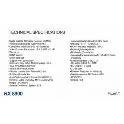 Bware RX8900 Receptor COMBO SAT+TDT 1080p H.265