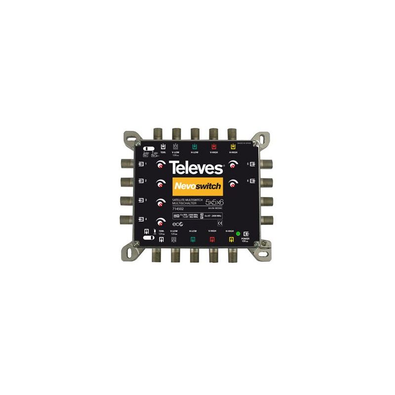Multiswitch 5x5x4 F Terminal/Cascadable Televes