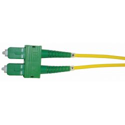 Fiber optic cable 0.5m, SC/APC to SC/APC duplex singlemode 9/125